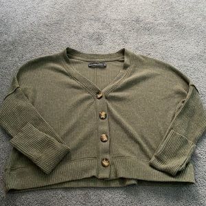 Olive green cardigan